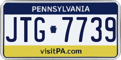 PA license plate JTG7739