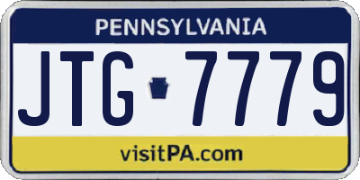 PA license plate JTG7779