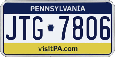 PA license plate JTG7806