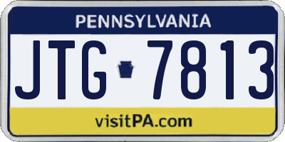 PA license plate JTG7813