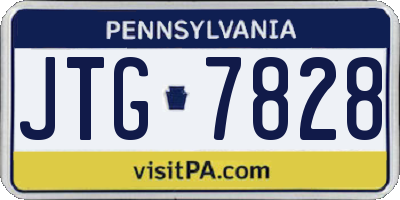 PA license plate JTG7828