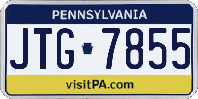 PA license plate JTG7855