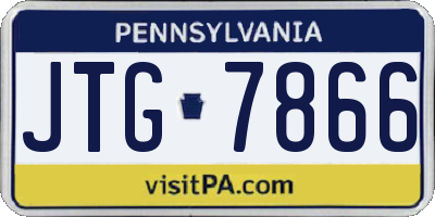 PA license plate JTG7866