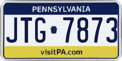 PA license plate JTG7873