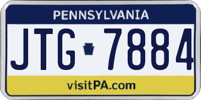 PA license plate JTG7884