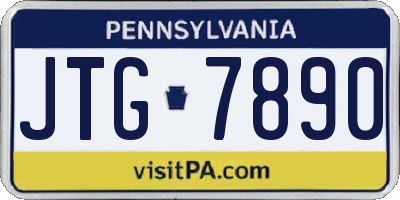 PA license plate JTG7890