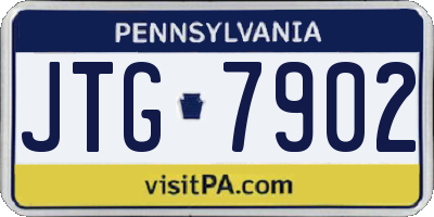 PA license plate JTG7902