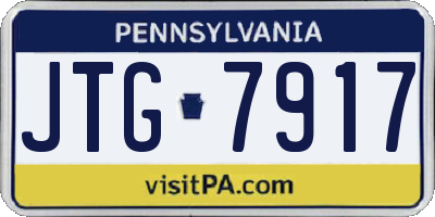 PA license plate JTG7917
