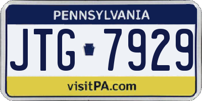 PA license plate JTG7929