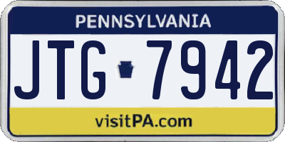 PA license plate JTG7942