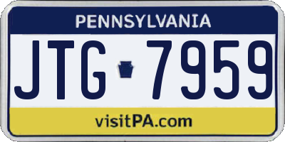 PA license plate JTG7959