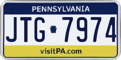 PA license plate JTG7974