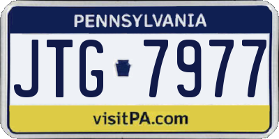 PA license plate JTG7977