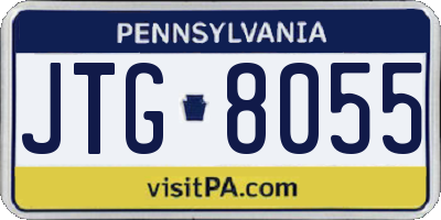 PA license plate JTG8055