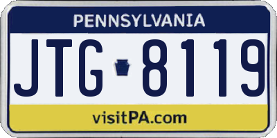 PA license plate JTG8119