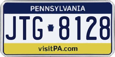 PA license plate JTG8128