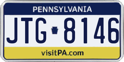PA license plate JTG8146