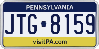 PA license plate JTG8159