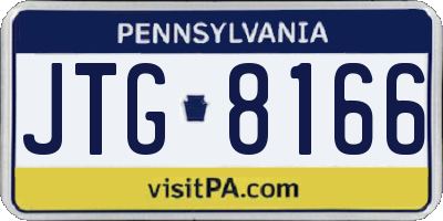 PA license plate JTG8166