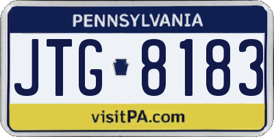 PA license plate JTG8183