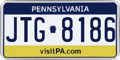 PA license plate JTG8186