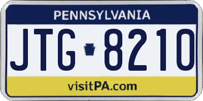 PA license plate JTG8210