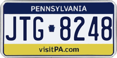 PA license plate JTG8248