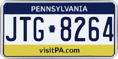 PA license plate JTG8264