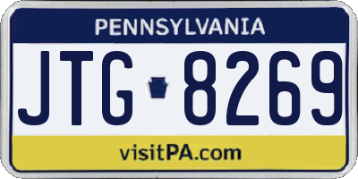 PA license plate JTG8269