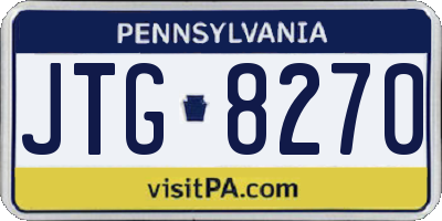 PA license plate JTG8270