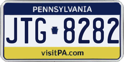 PA license plate JTG8282
