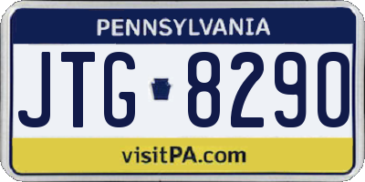 PA license plate JTG8290