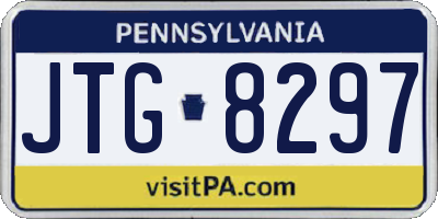 PA license plate JTG8297