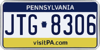PA license plate JTG8306