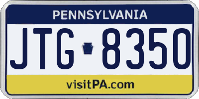 PA license plate JTG8350