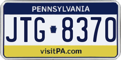 PA license plate JTG8370