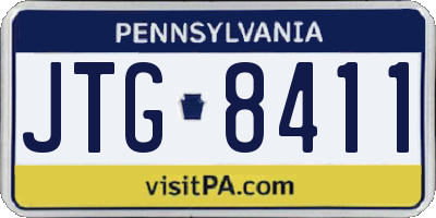 PA license plate JTG8411