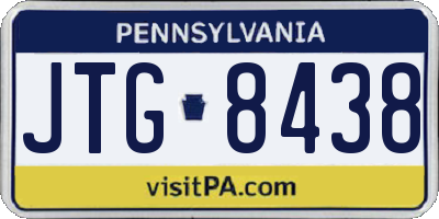 PA license plate JTG8438