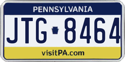 PA license plate JTG8464