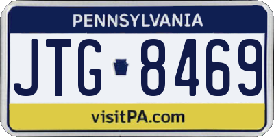 PA license plate JTG8469