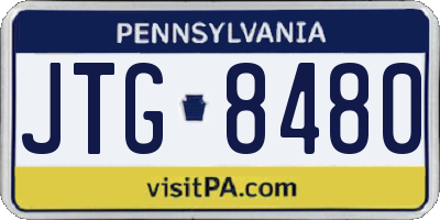 PA license plate JTG8480