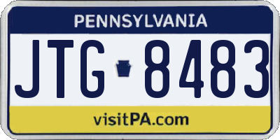PA license plate JTG8483