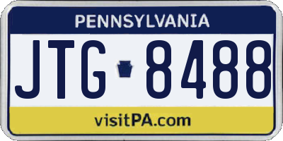 PA license plate JTG8488