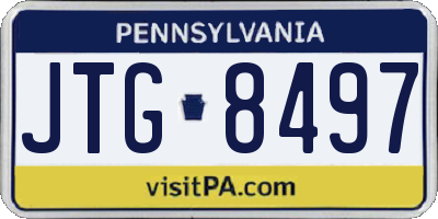 PA license plate JTG8497