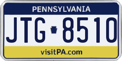 PA license plate JTG8510