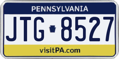 PA license plate JTG8527