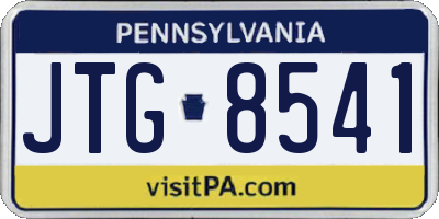 PA license plate JTG8541
