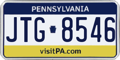 PA license plate JTG8546