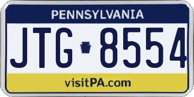 PA license plate JTG8554