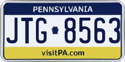 PA license plate JTG8563